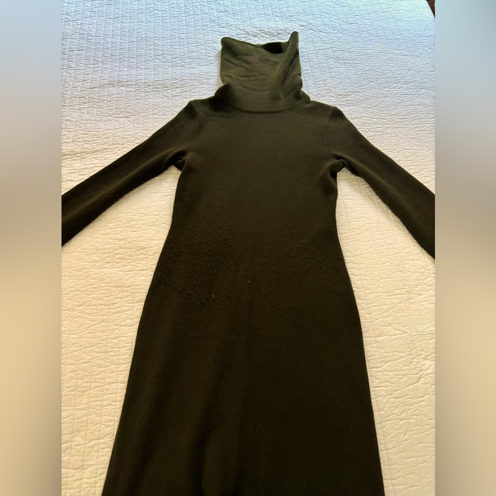Ralph Lauren green cotton sweater dress size Medium